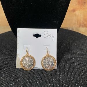 New Gold and Silver Medallion Drop Fashion Earrings